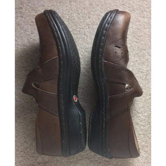 Klogs Villa Madrid Mary Jane Brown Leather Distressed Size 7M - Picture 5 of 9